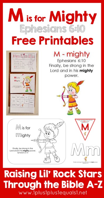 Bible Verse Printables M is for Mighty Ephesians 610