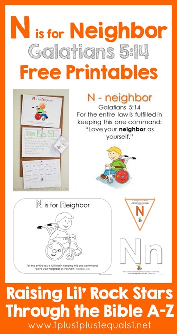 Bible Verse Printables N is for Neighbor