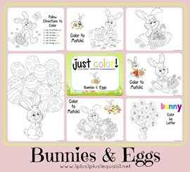 Just Color Eggs and Bunnies