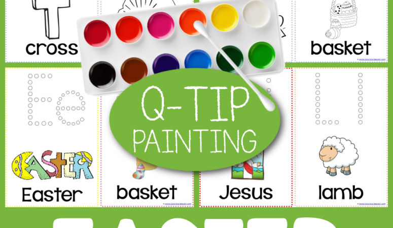 Easter Q-Tip Painting Printables