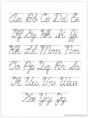 Printable Cursive Alphabet This Is A Sample Sheet Of The