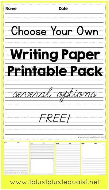 Choose Your Own Writing Paper Printable Pack