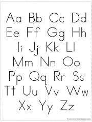 alphabet chart with pictures black and white