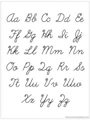 cursive letters chart