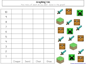 minecraft kindergarten printables 1 1 1 1