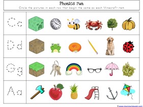 Maicraf worksheet