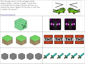 Minecraft Kindergarten Printables - 1+1+1=1