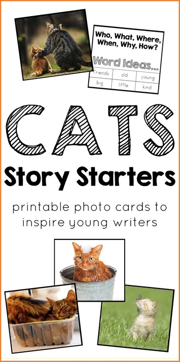 Cats Story Starters Printable Photo Cards
