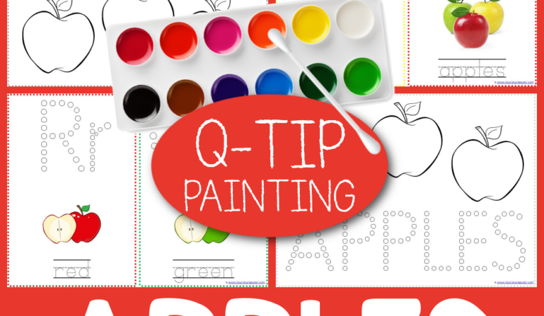 Apple Q-Tip Painting Printables