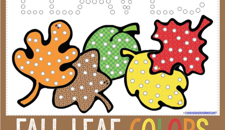 Fall Leaf Colors Q-Tip Painting Printables