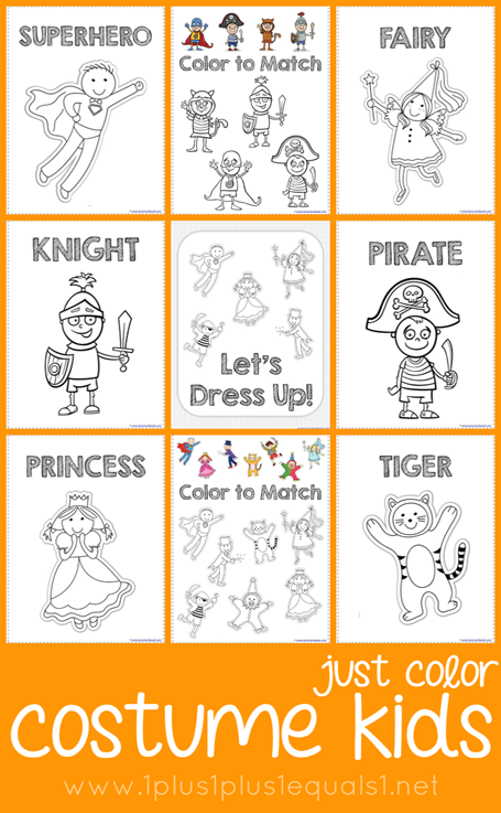 Costume Kids Coloring Pages