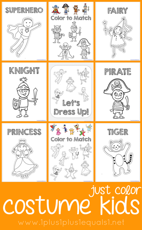 Costume Kids Coloring 1 1 1 1