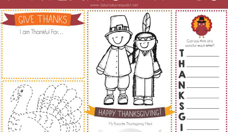 Printable Thanksgiving Placemats for Kids