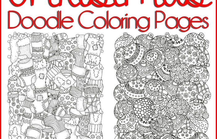 Christmas Doodle Coloring Pages