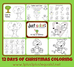 Just Color 12 Days of Christmas