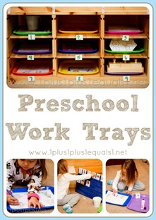 Preschool Work Trays