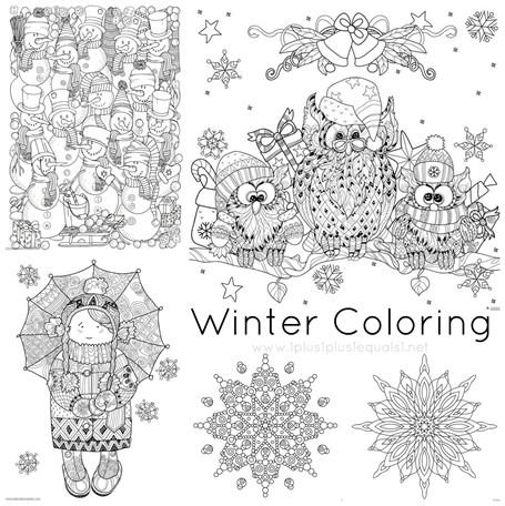 Winter Doodle Coloring Pages