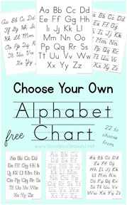 Choose Your Own Alphabet Chart Printables