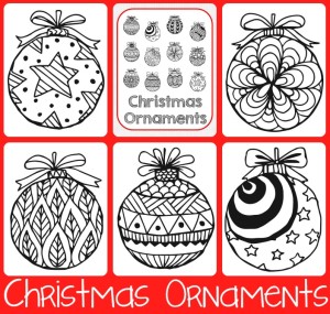 Christmas Ornaments Coloring Printables