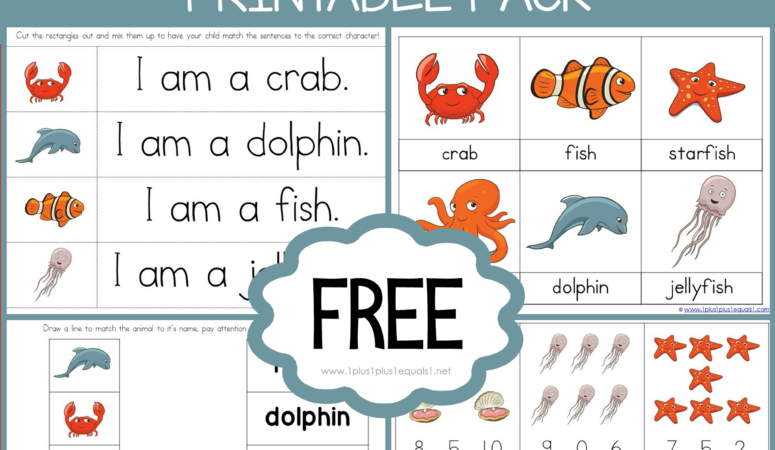 Ocean Animals Preschool Printables