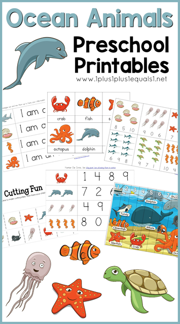 ocean animals preschool printables 1 1 1 1