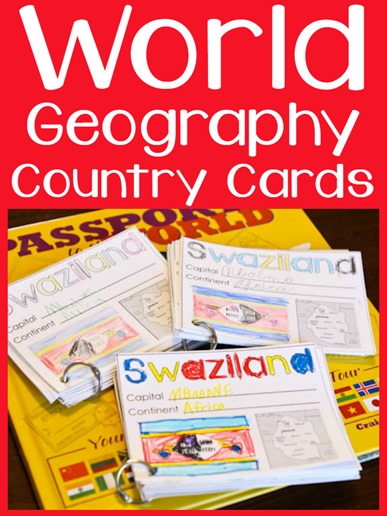 World Geography Country Printables Free Cards 