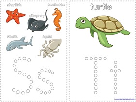 Ocean Animals Q-Tip Painting Printables (8)