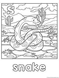 S is for Snake Coloring