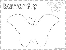 Finish the Picture Trace and Draw a Butterfly