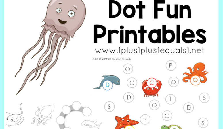 Ocean Animals Dot Fun Printables
