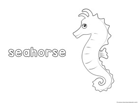 Seahorse Coloring Page