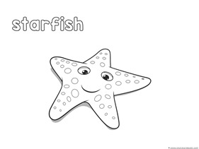 Starfish Coloring Page