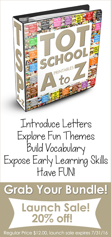 Tot School Printables A to Z Bundle!!