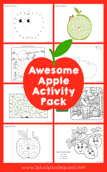 Apple Theme Activity Pack Free Printables