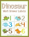 Dinosaur Work Drawer Labels