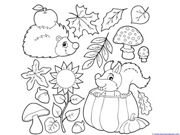 fall coloring pages for kindergarten