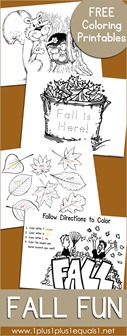 Fall Coloring Printables