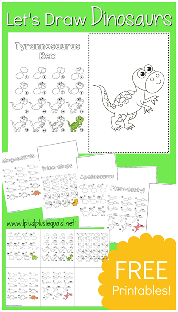 Learn to Draw Dinosaurs FREE Printables