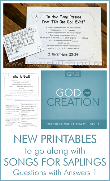 Songs for Saplings Questions with Answers 1 Bible Verse Tracers and Fill in the Blank Printables