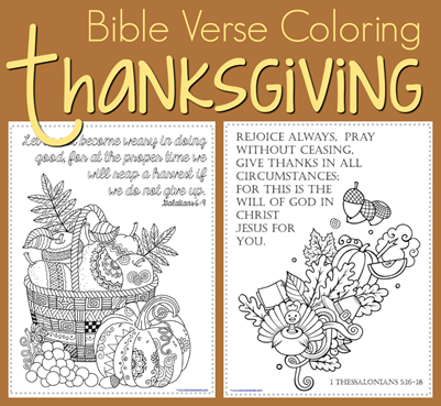 Thanksgiving Bible Verse Coloring