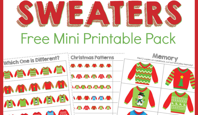 Christmas Sweaters Mini Printable Pack