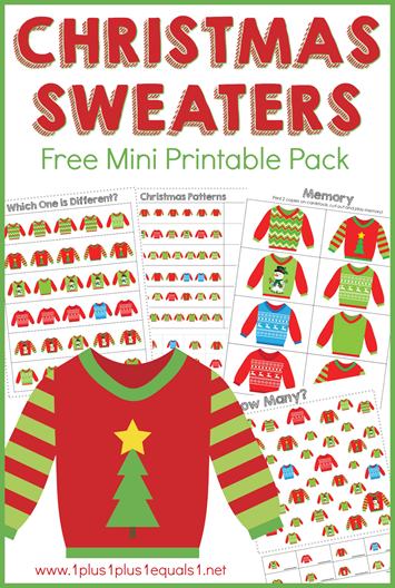 Christmas Sweaters Mini Printable Pack