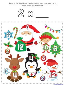 Multiplication Roll and Cover Christmas (1)