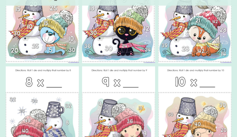 Winter Theme Multiplication Games
