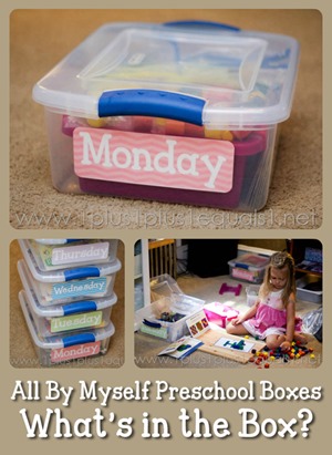 All By Myself Preschool Boxes