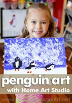 Penguin Art with Home Art Studio