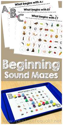 Beginning Sound Mazes Printables