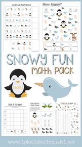 Snowy Fun Math Pack Free Printables