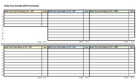 BYB Excel Spreadsheet blank