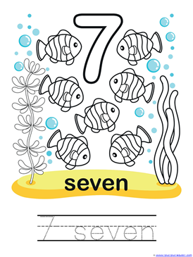 Ocean Animals Counting 0 through 10 Coloring Pages (9)